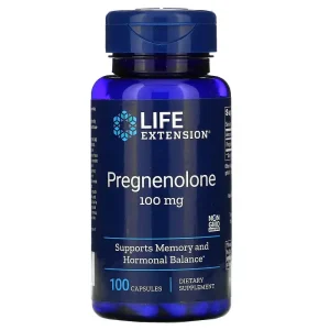 Pregnenolone, 100 mg, 100 Capsules - Life Extension