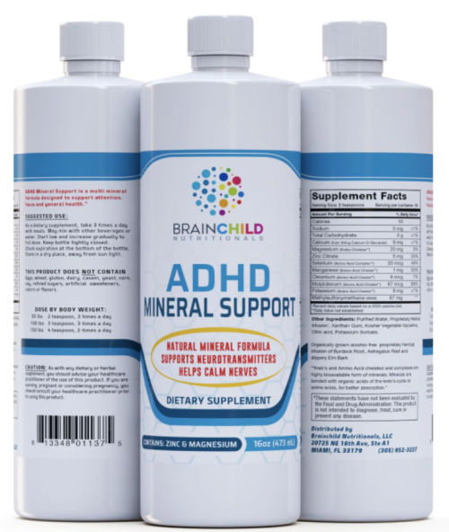ADHD Mineral Support 16 oz 473ml - BrainChild Nutritionals