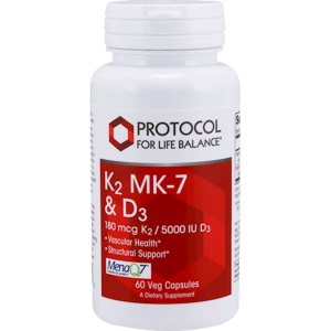 D3 & K2 (MK-7) 60 vegcaps -  Protocol For Life Balance