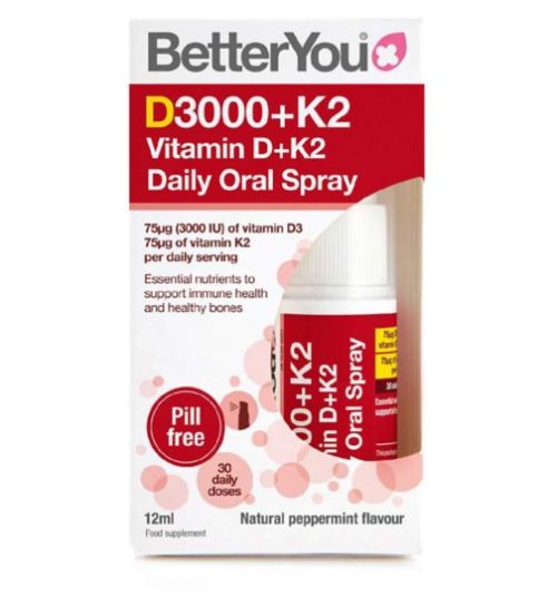 D3000 + K2 Daily Oral Spray 12ml - BetterYou