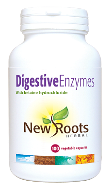 Digestive Enzymes with Betaine Hydrochloride (100 Capsules) - New Roots Herbal