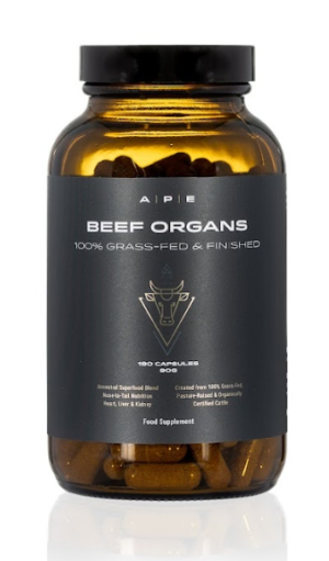 Grass-Fed Beef Organs - 180 Capsules - APE Nutrition
