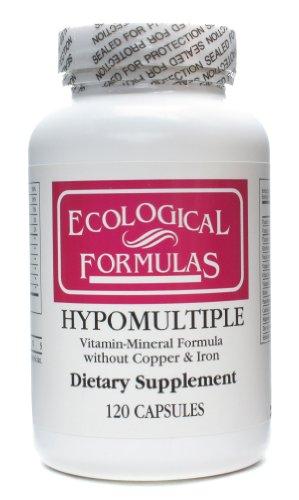 Hypomultiple Vitamin-Mineral Formula (without Copper & Iron) 120 Capsules - Ecological Formulas