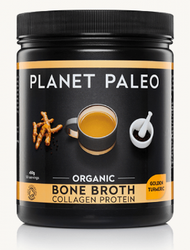 Organic Bone Broth Collagen Protein – Golden Turmeric 450g - Planet Paleo