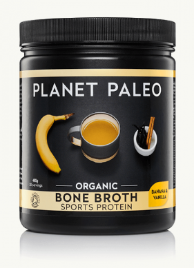 Organic Bone Broth Protein Powder – Vanilla and Banana 480g - Planet Paleo