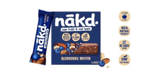 Blueberry Muffin Nakd 18 x 35g Bar (CASE of 18) - Nakd