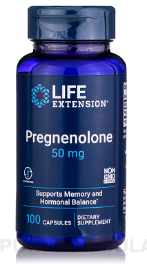 Pregnenolone, 50 mg, 100 Capsules - Life Extension