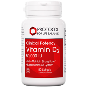 Vitamin D3 50,000 IU - 50 softgels - Protocol For Life Balance
