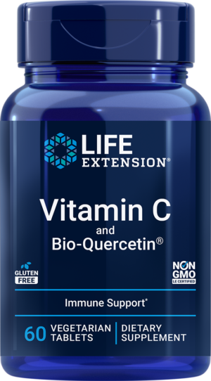 Vitamin C and Bio-Quercetin® 60 tablets for normal collagen formation - LIFE EXTENTION®
