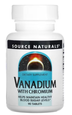 Vanadium with Chromium - 90 Tablets - Source Naturals