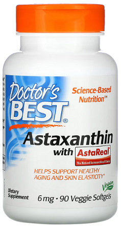 Astaxanthin with AstaReal, 6 mg, 90 Veggie Softgels - Dr's Best