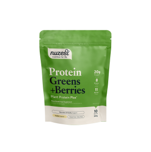 Nuzest - 300g - Protein Plus Greens + Berries Vanilla & Caramel