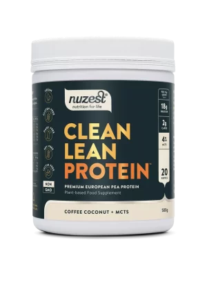Nuzest - 500g - Clean Lean Protein Coffee Coconut + MCTS