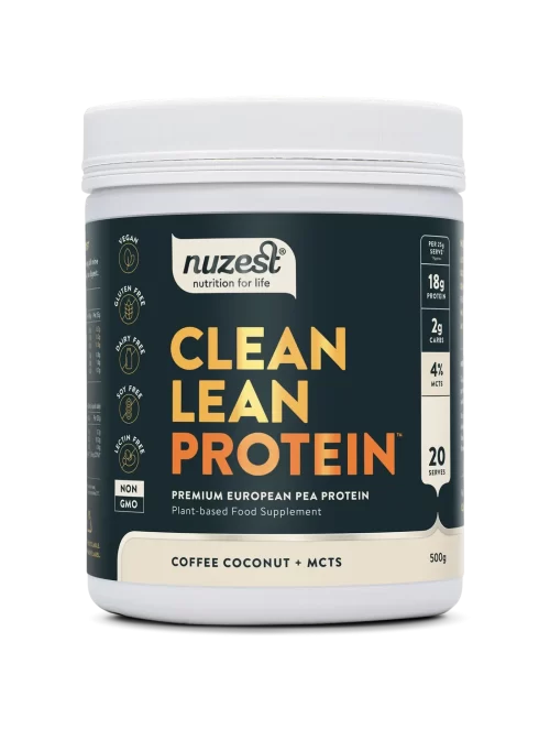 Nuzest - 500g - Clean Lean Protein Coffee Coconut + MCTS