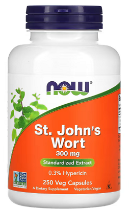 St. John's Wort, 300 mg, 250 Veg Capsules - Now Foods