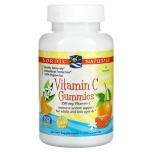 Vitamin C Gummies, Tart Tangerine 250mg (120 gummies) - Nordic Naturals