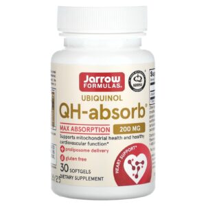 Ubiquinol QH-Absorb, Max Absorption 200 mg, 30 Softgels - Jarrow Formulas