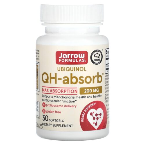 Ubiquinol QH-Absorb, Max Absorption 200 mg, 30 Softgels - Jarrow Formulas