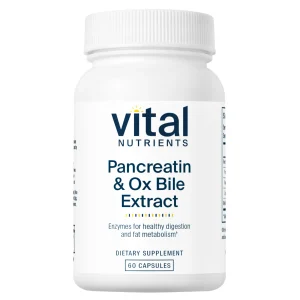 Pancreatin & Ox Bile Extract 60 capsules with pancreatic enzymes blend - vital NUTRIENTS