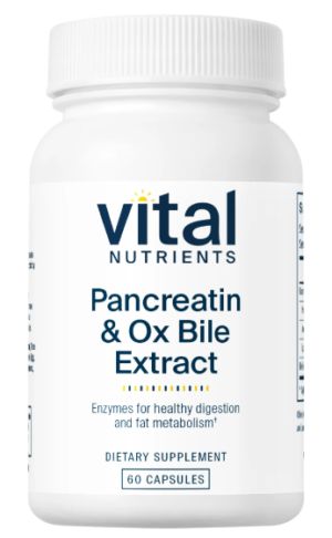 Pancreatin & Ox Bile Extract, 60 Capsules - Vital Nutrients