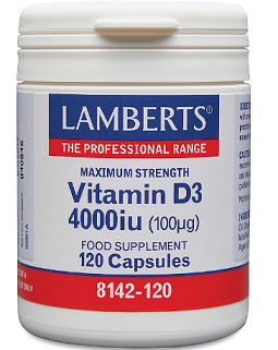 Vitamin D3 4000iu (120 capsules) - Lamberts