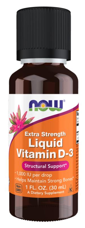 Vitamin D-3 Liquid, Extra Strength (30ml) - Now Foods