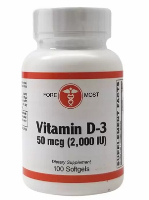 Vitamin D-3 (2000iu) 100 Softgels - Holistic Health