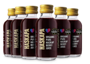 Organic Haskap Berry Juice Shots (6 bottles) - Haskapa - BBE 04/01/2026