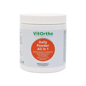 Daily All in One 250mg powder - Multivitamin and Mineral with Bioactive B Vitamins - VitOrtho
